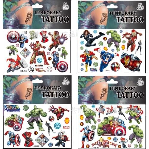 Cartoon Marvel Spiderman Iron man Stickers Avengers Waterproof Sticker Luggage Skateboard Guitar Laptop Stikers Kid Toys Gifts