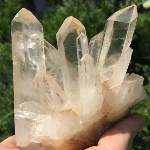 Natural Clear Quartz Cluster Nunatak Decoration White Crystal Cluster Dryse Geode Reiki Healing Column Point Radiation Resistant