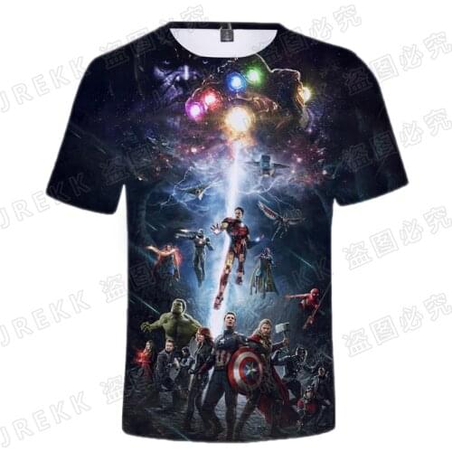 New Fashion Cool Marvel Men Women Children The Avengers T Shirts Summer 3D Print T-shirt Casual Short Sleeve Tops Tee Clothing