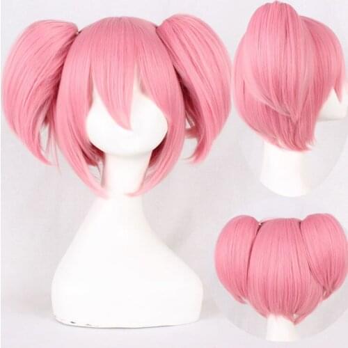 Anime Madoka Kaname Cosplay Wig Puella Magi Madoka Magica Costume Play Wigs Halloween Costumes Hair + Wig Cap