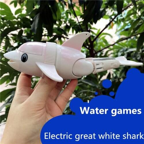 Swimming Robot Fish Pet Water Magical Electronic Toy Simulation of Great White Shark Model Childrens Bath Interactive Game Gift