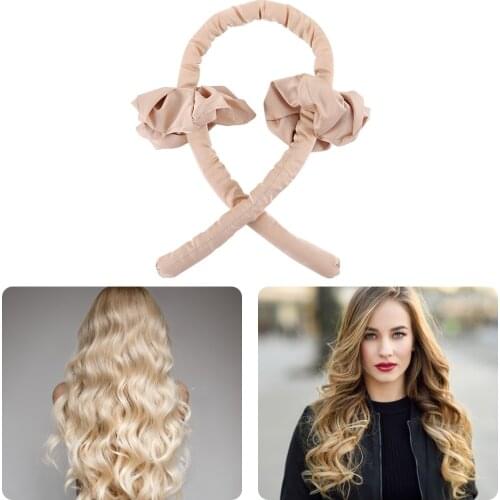 Slik Satin Heatless Hair Curler Headband for Women Hair Wrap Curling Ribbon Girls Scrunchies Headwear Hair Accessories