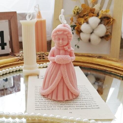 Christmas Princess Silicone Mold Candle Soap DIY Aromatherapy Plaster Decor Mould Candy Chocolate Making Tool Christmas Decor