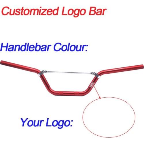 Customized Logo Handlebar Aluminum 22MM Handle Bar For Dirt Pit Bike 7/8" Inch Handle Bar Motocross Off Road Motorcycle Gift