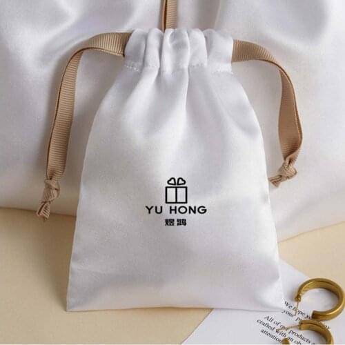 Higher Quality Silk Stain Gift Bags 8x10cm 9x12cm 10x15cm(4"x 6") Custom Logo Sack Makeup Jewelry Drawstring Pouches
