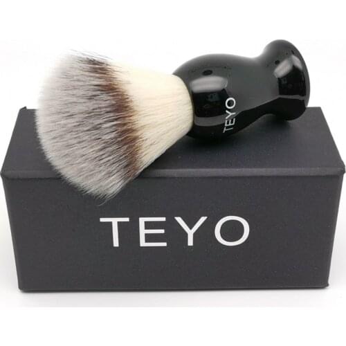 TEYO Synthetic Shaving Brush of Resin Handle With Gift Box Perfect for Man Wet Shave Beard Brush