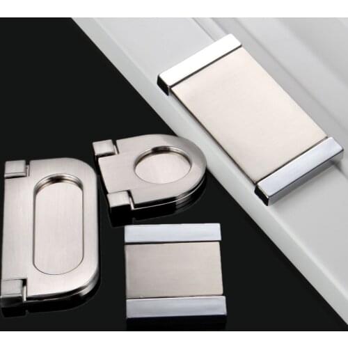 Hidden Furniture Handle Sliding puxadores para moveis Cabinet Knobs and Handles Recessed Cupboard Door Kitchen Pull Handle