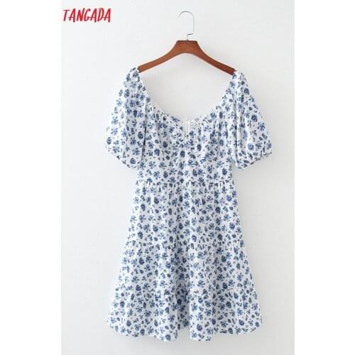 Голубые летние платья Tangada China At AliExpress