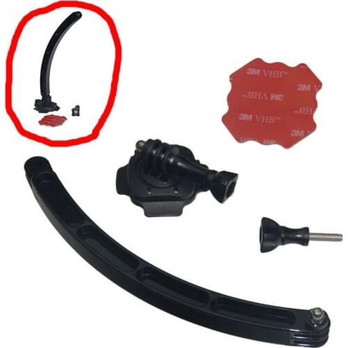 For Gopro Mount 360 Degrees Rotation Helmet Extension Arm with Sticker screws for Gopro Hero 6 5 4 3+ 3 2 1 Accessories