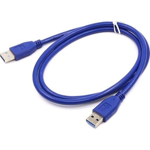 Fast Speed Blue USB 3.0 A type Male to Male USB Extension Cable USB3.0 AM TO AM 100CM