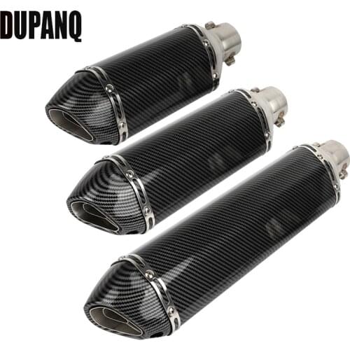 DUPANQ Carbon Fiber Motorcycle Acrapovich Exhaust Muffler Pipe 250cc 350cc 600cc Escape Moto Tube For Nmax Tmax530 Msx125 GSR600