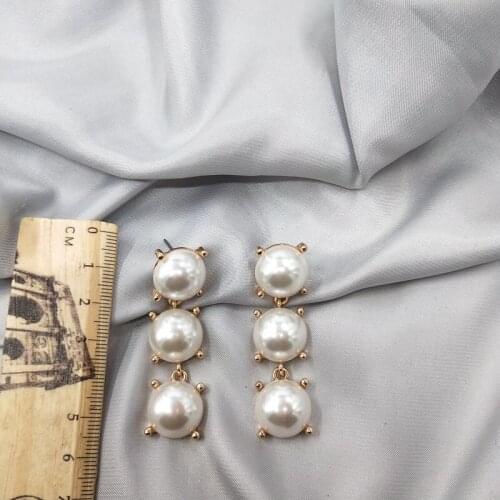 European and American style jewelry, vintage and fashionable, pearl earrings, girl d17