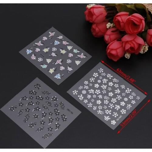 10 Sheets 3D Design Nail Art Transfer Stickers Manicure Tips Decal Decoration