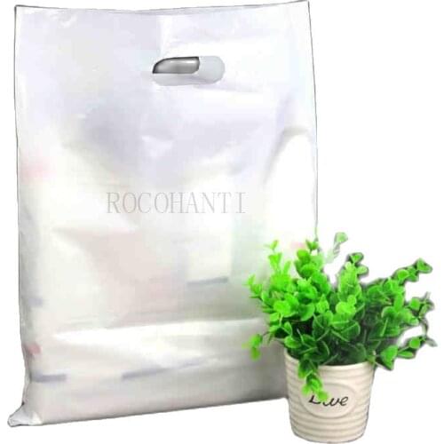 100x Plastic clothing bags custom made extra large bag for bedding product packing 55 * 45 white plastic bags