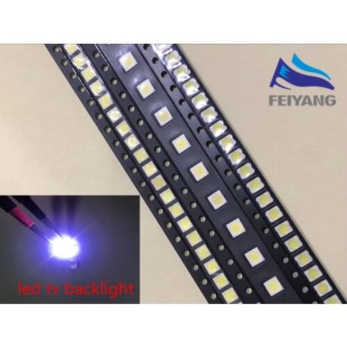 20*20=400pcs 1-2W SMD LED Kit 3V/6V 2835/3030/2828/3535/5630/7020/7030/4020 Cold white For TV Backlight Beads