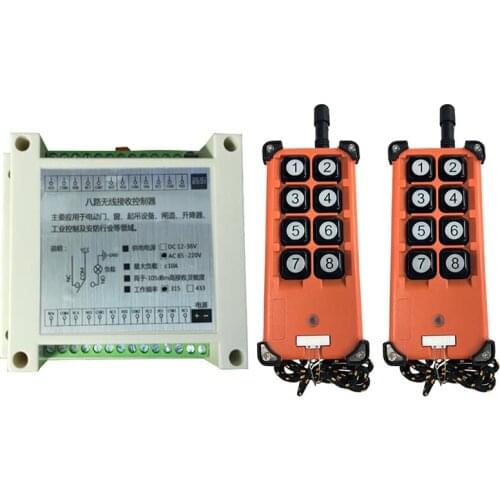 2000m AC 110V 220V 250V 8CH Wireless Remote Control LED Light Switch Relay Output Radio RF Transmitter And 315/433 MHz Receiver