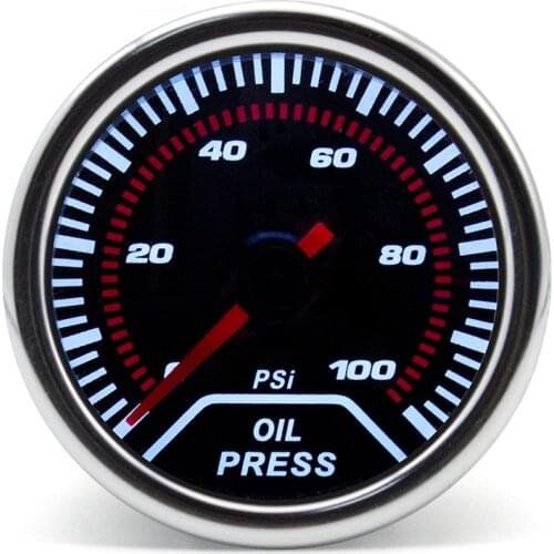 Auto Oil press gauge 2" 52mm Oil pressure gauge Pointer sensor 0-100 PSI displaying Car meter digital fuel pressure testers