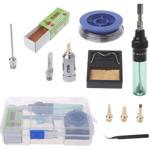 11 Pcs MT-100 Tool Cordless Butane Gas Soldering Iron Blow Torch Welding Pen 203C