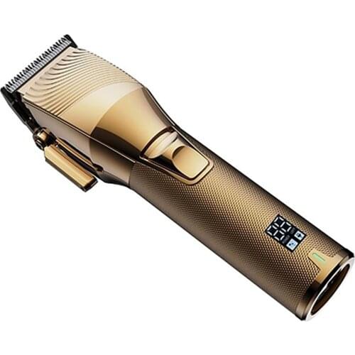 Powertec Hair Beard Shaver, Digital Display, Quick Charge, Wireless Use, Quiet and Powerful Operation, Clipper, Trimmer For Men