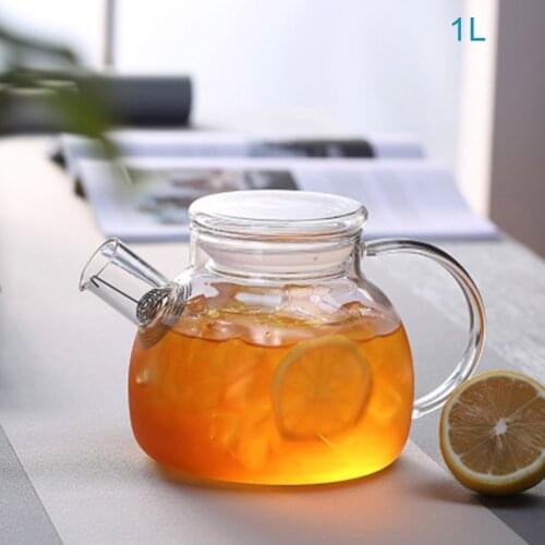 Tea Infuser Pot Heat-resistant Glass Teapot Cup with Transparent Lid Flower Tea Pot Oolong Puer Kettle Glass Coffee Tea Pot