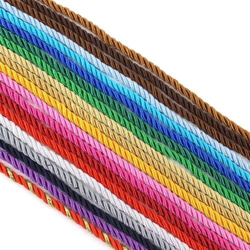 100 Meters/Lot Colored Polyester Cord 5mm Twisted Rope High Tenacity Thread DIY Textile Craft Decoration 31 Colors