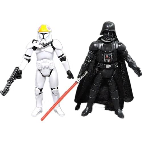 Disney Star Wars Action Figure PVC Darth Vader Trooper Toys Models Foot Hand Removable Boy Birthday Gift