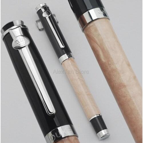 Duke Celluloid Pink Roller Ball Pen Exquisite Quicksand Pattern Da Vinci Gift Roller Ball Pens Business Office & Home Supplies