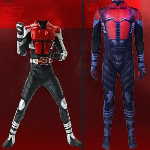 Japan TV Masked Kamen Rider Dragon Knight Kabuto Zentai Jumpsuit Cosplay Adults One-Piece Full Body Halloween Carnival Costumes