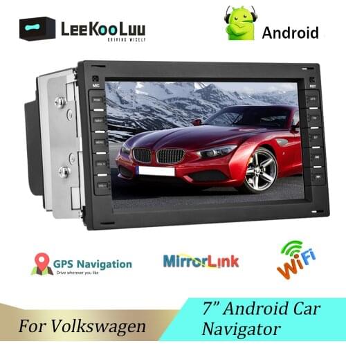 LeeKooLuu 2 din Car Radio GPS Player for Old VW golf passat MK3 MK4 MK5 Touran polo seat skoda TRANSPORTER Android Car Stereo