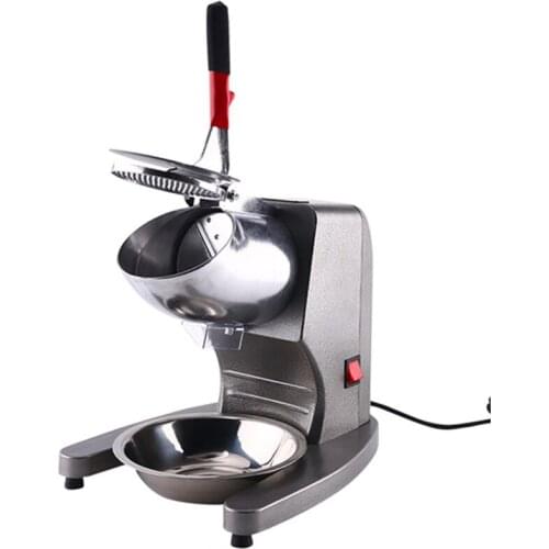 220V Shaved Ice Machine 300W Commercial Electric Small-sized Smoothie Machine Double Blade Ice Crusher with adjustable thickness