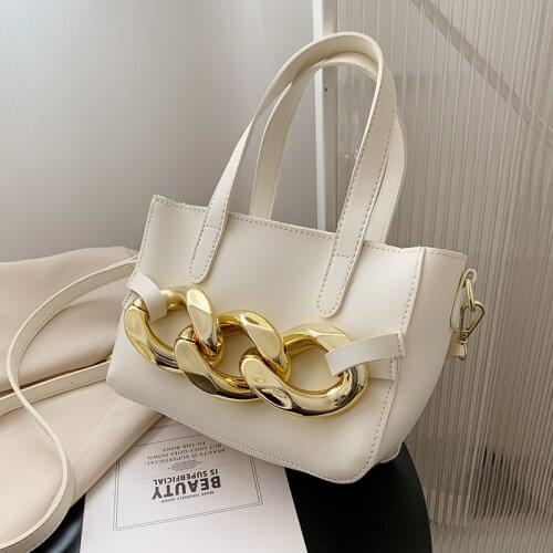 Fashion designer Shoulder Bags Retro Casual Women Totes crossbody bags Female Leather white chain Handbag for Women 2021