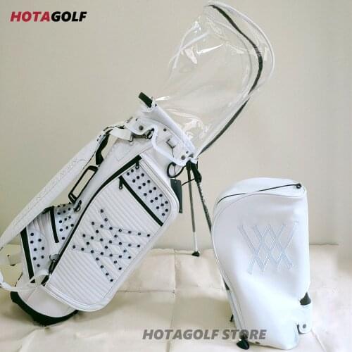 NEW Fashion White golf Standard Ball Golf Bag Caddy Golf Cart Stuff Stand Tripod Golf Bag two caps