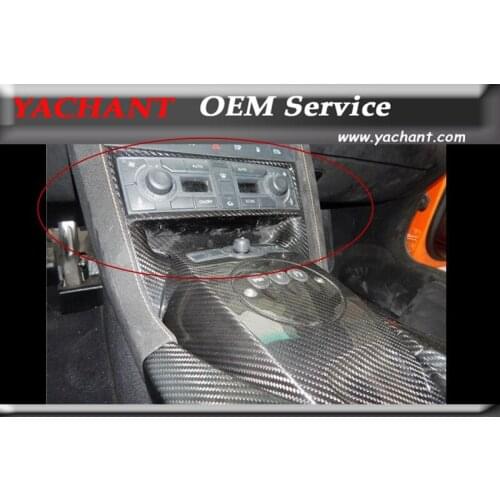 Car-Styling Carbon Fiber Interior Trim Cover Fit For 2003-2014 Gallardo LP550 LP560 LP570 Air Con Contral Panel