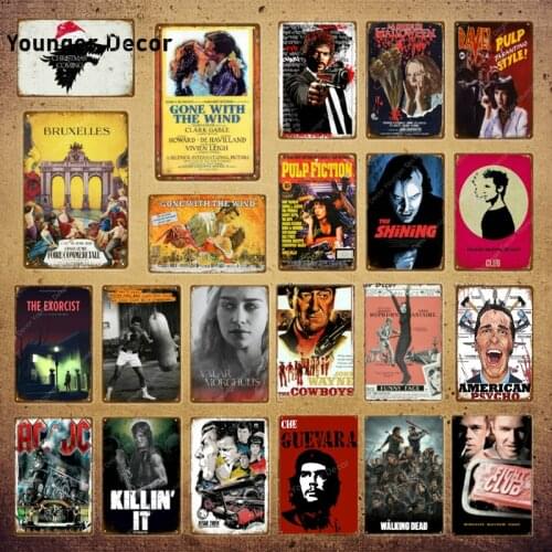 Classic Movie Poster Gone With The Wind Metal Plaque Vintage Tin Signs Wall Decor Bar Pub Club Man Cave Decorative Plate YI-129