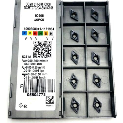 DCMT070204 SM IC907 IC908 external turning tool metal turning tool CNC blade lathe tool tungsten carbide cutting tool promotion
