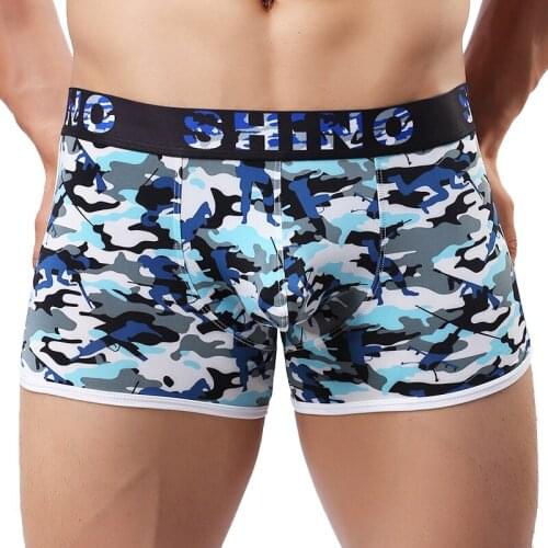 Camouflage Printed Boxer Shorts Male Panties Breathable Comfortable Underwear for Men Boxer Shorts Trunks
