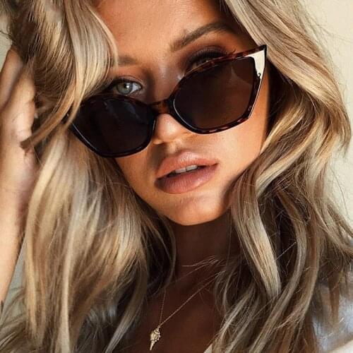 ONEVAN Luxury Cat Eye Sunglasses Woman 2021 Sexy Leopard Shades Eyegalsses Men Vintage Cateye Womens Glasses Oculos De Sol