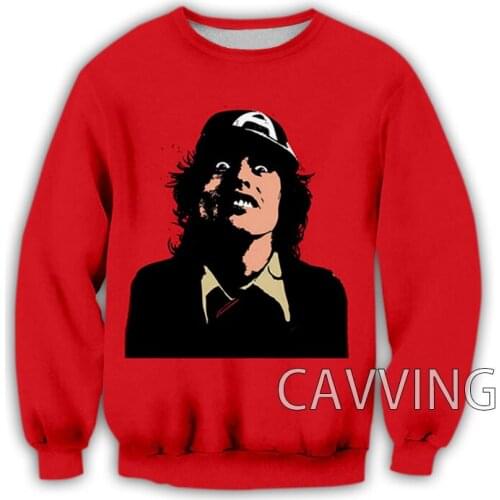 New Fashion Women/Mens 3D Print AC DC Rock Band Crewneck Sweatshirts Harajuku Styles Tops Long Sleeve Sweatshirts