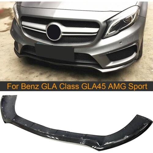 Carbon Fiber Front Lip For Mercedes-Benz GLA Class GLA45 AMG Sport 2015 2016 Car Front Bumper Lip Spoiler Splitters Chin Guard