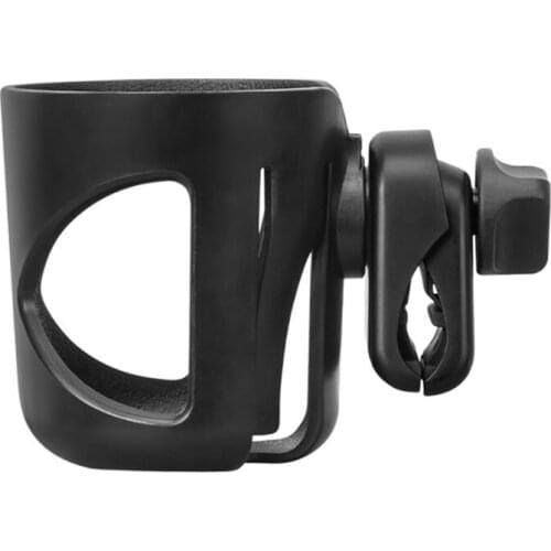Universal Strollers Cup Holder, Adjustable Clamp fits on Any Bike, Wheel Chair, Car, Bicycle Drink Holder, Black, Gray