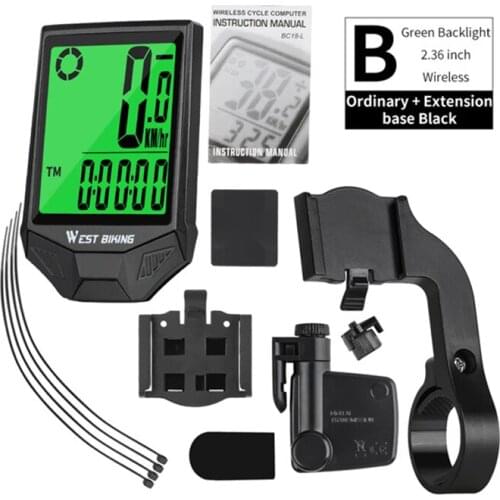 2.36" Bicycle Computer Wireless HD Screen Waterproof Luminous Bike Computer Cycling Odometer Stopwatch Speedometer Cycling Watch