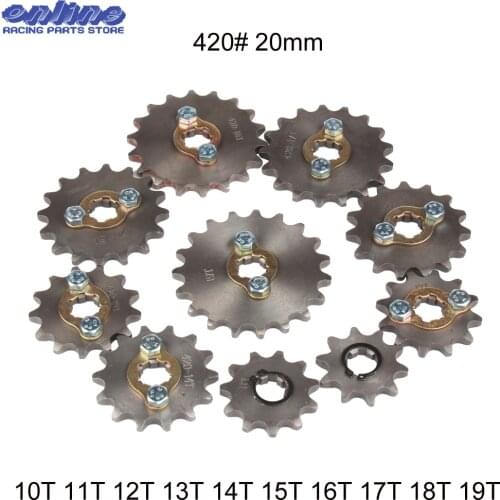 420# 20mm 10 11 12 13 14 15 16 17 18 19 Teeth Front Engine Sprocket For Dirt Pit Monkey Dax Bike Go Kart ATV Quad Motorcycle