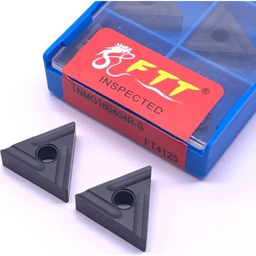 10pcs TNMG160404 R-S FT4125 Carbide Insert Turning Tool Turning Milling Cutter CNC Cutting Tool Slot Cutting