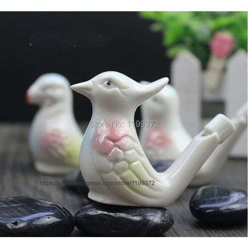 100pcs water bird whistle clay Birds ceramic china Glazed whistle-peacock Warbler Novelty Free Shipping