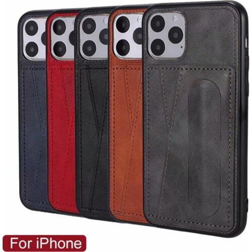 Leather Business Shockproof Man Phone Case For iphone 12 Pro Mini X XR XS 11 Pro Max 7 8 Plus SE 2020 with Card Slots Back Cover