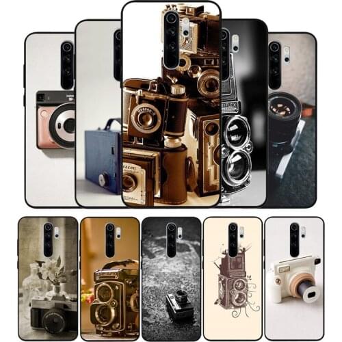 Retro Vintage Camera black Silicone Phone Case For Redmi note 9 8 7 Pro S 8T 7A Cover