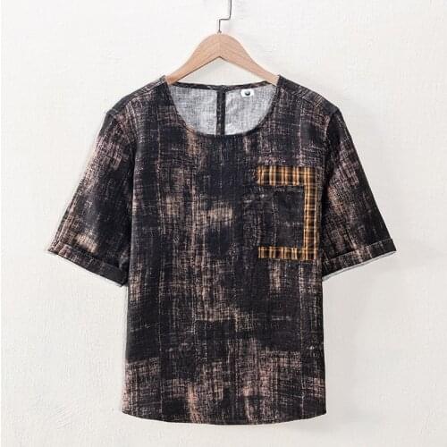 Pure linen Suehaiwes brand Italy casual t shirt men fashion comfortable t-shirt for men short-sleeved tshirt mens chemise tops