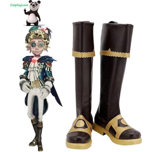 CosplayLove Identity V Acrobat Mike Morton Mr. Swifts Halloween Brown Cosplay Shoes Long Boots Leather Custom Hand Made