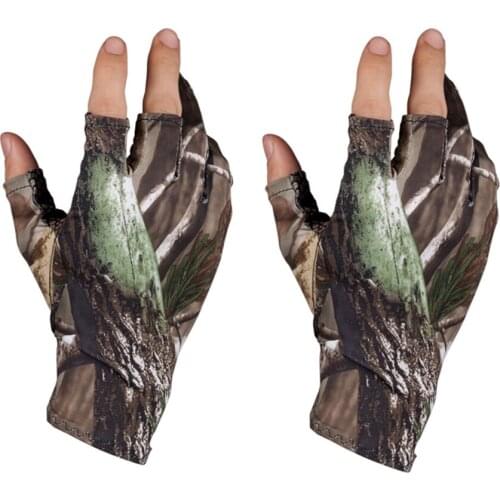 Camouflage Gel Fingerless Gloves For Hunting Fishing Stretch Lycra Protection Gloves For Men And Women Outdoor Wonderful