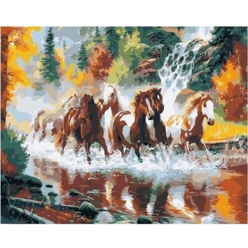 Running horse diamond painting animals rhinestone embroidery picture landscape mosaic sticker diamond tapestry poster wall paper